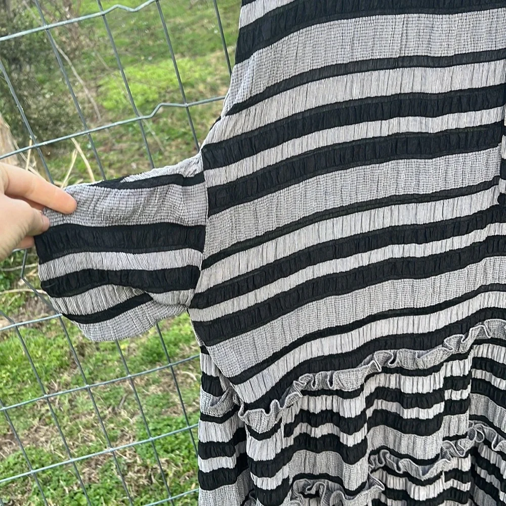 Hunter Bell NYC Matthews Dress Black Stripe - Picture 9 of 9
